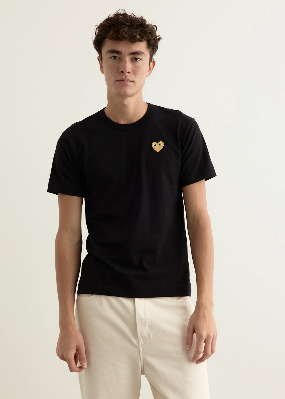 Gold Heart T-Shirt Heather Texture Finish