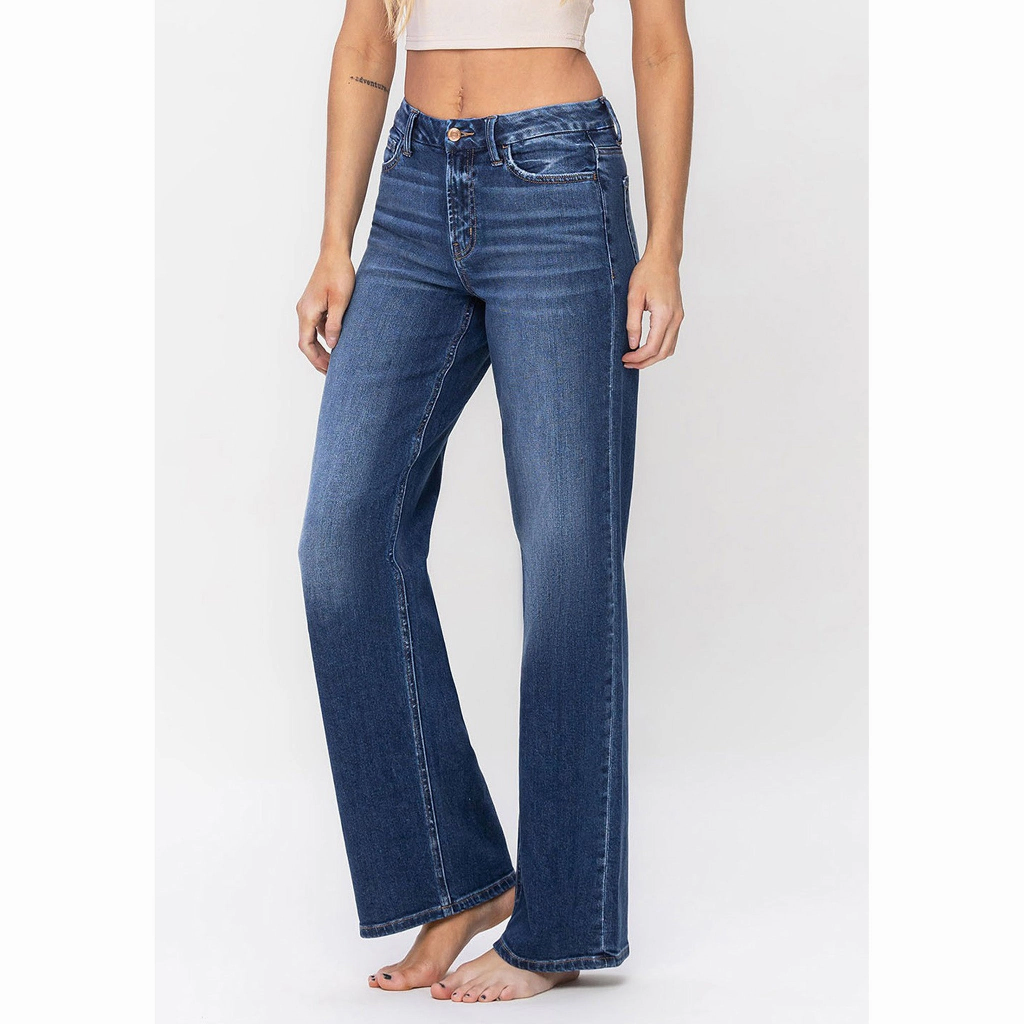Outfit Base Flying Monkey Women's 90s Loose Dark Jeans