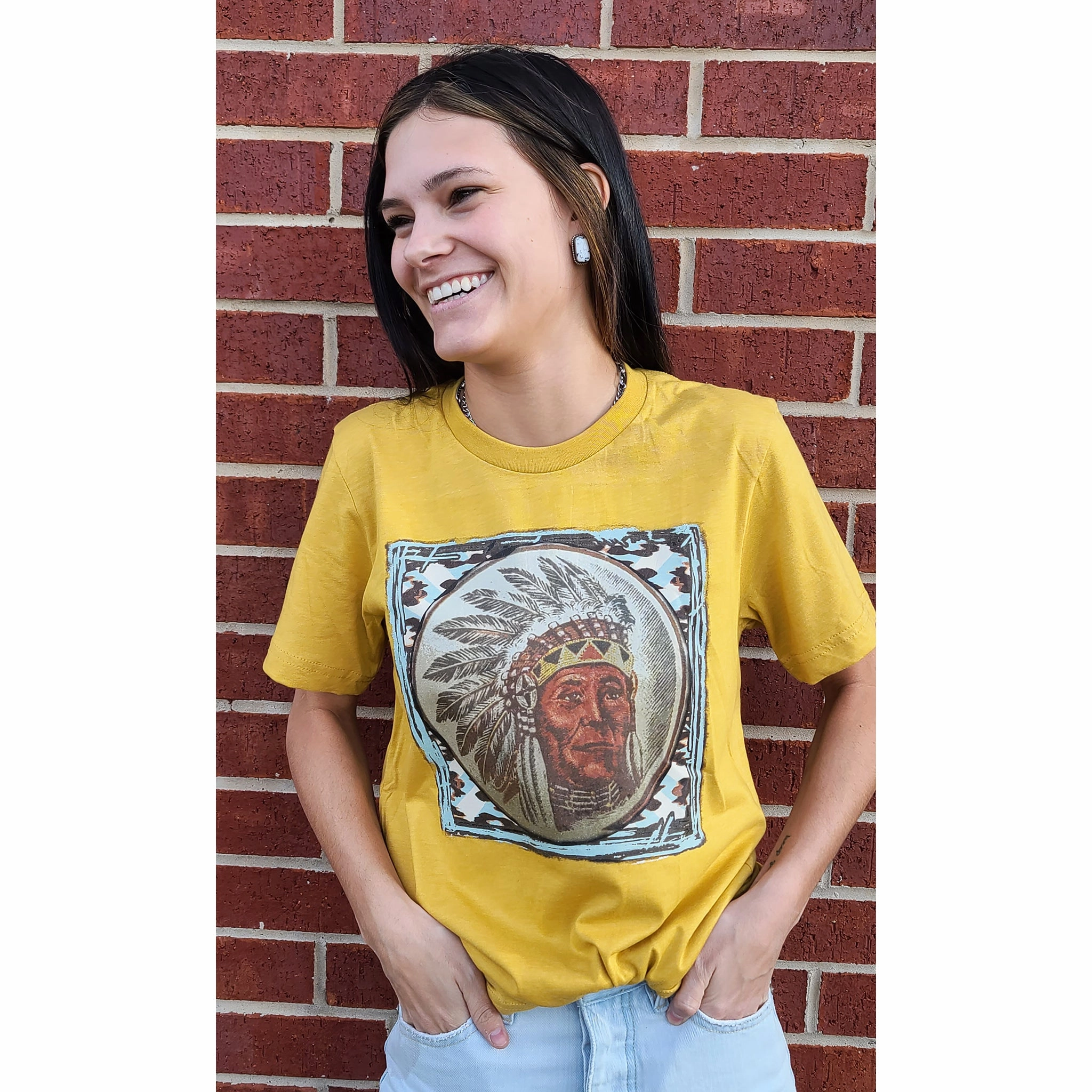Mustard Chief Tee Non Chafe Armholes