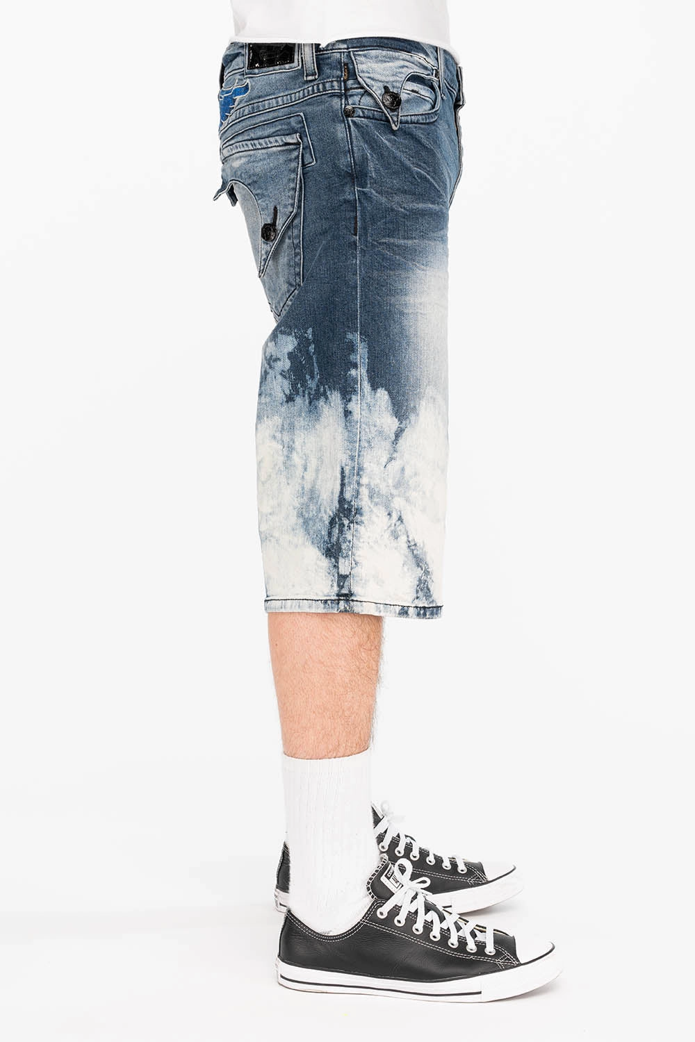 Student Outfit Streetwear Fan No Fuss Style KILLER FLAP DRAGON SHORTS IN CLOUD BLUE