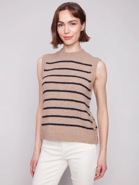 FadeResistant Treatment Charlie B. Striped Crew Neck Sweater Vest