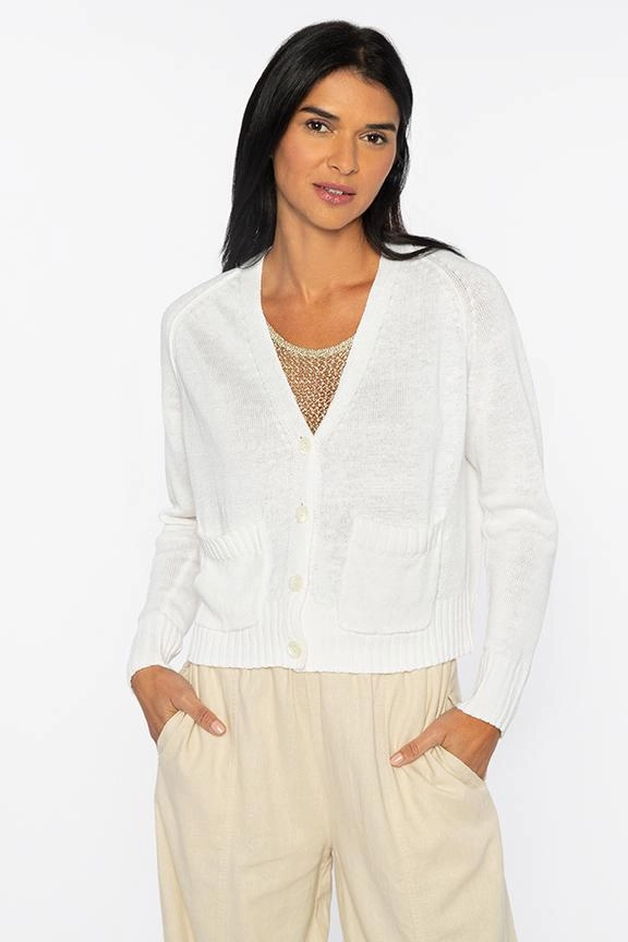 Crop Button Cardigan Cozy Stretch Fit