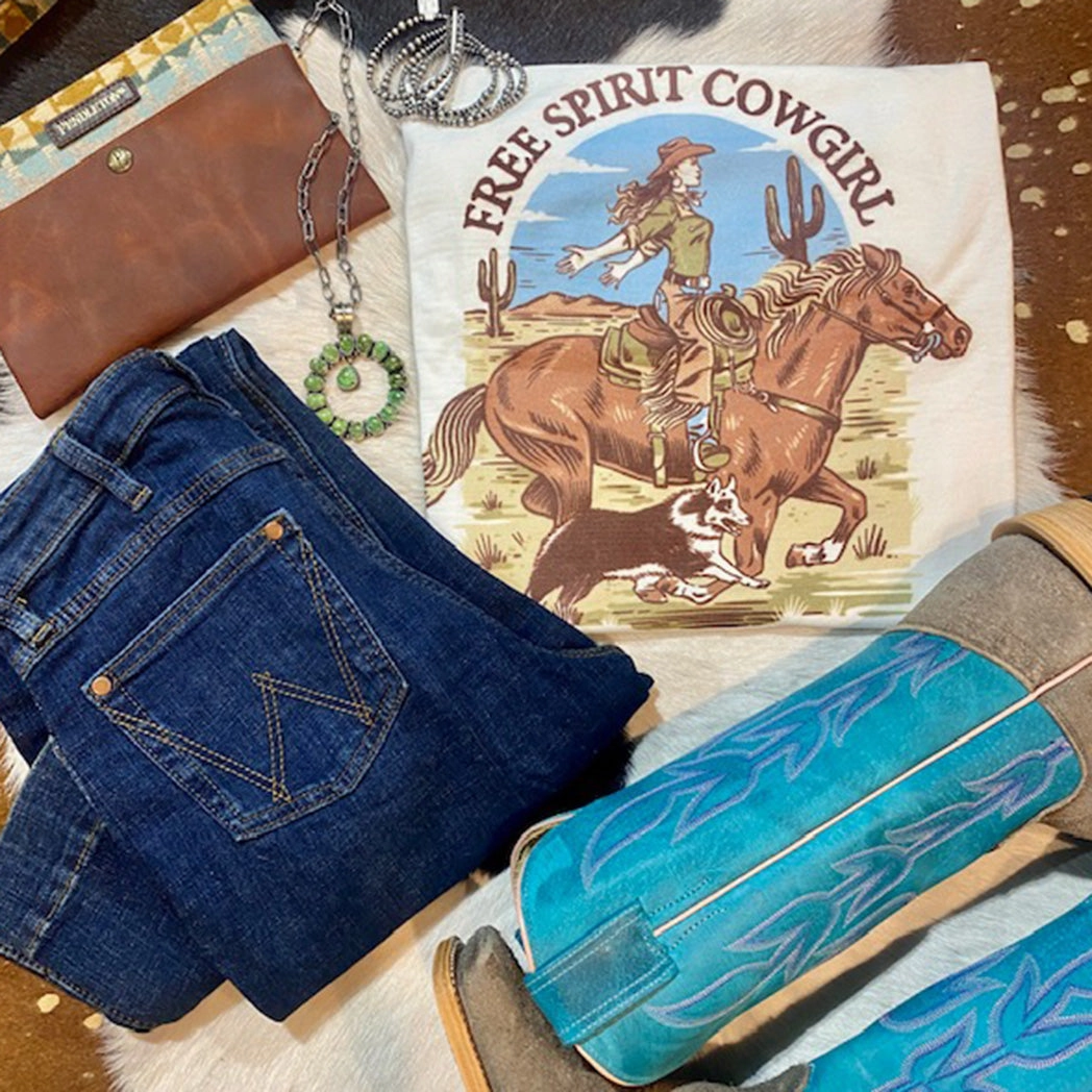 All-Purpose Wear Free Spirit Cowgirl Tee