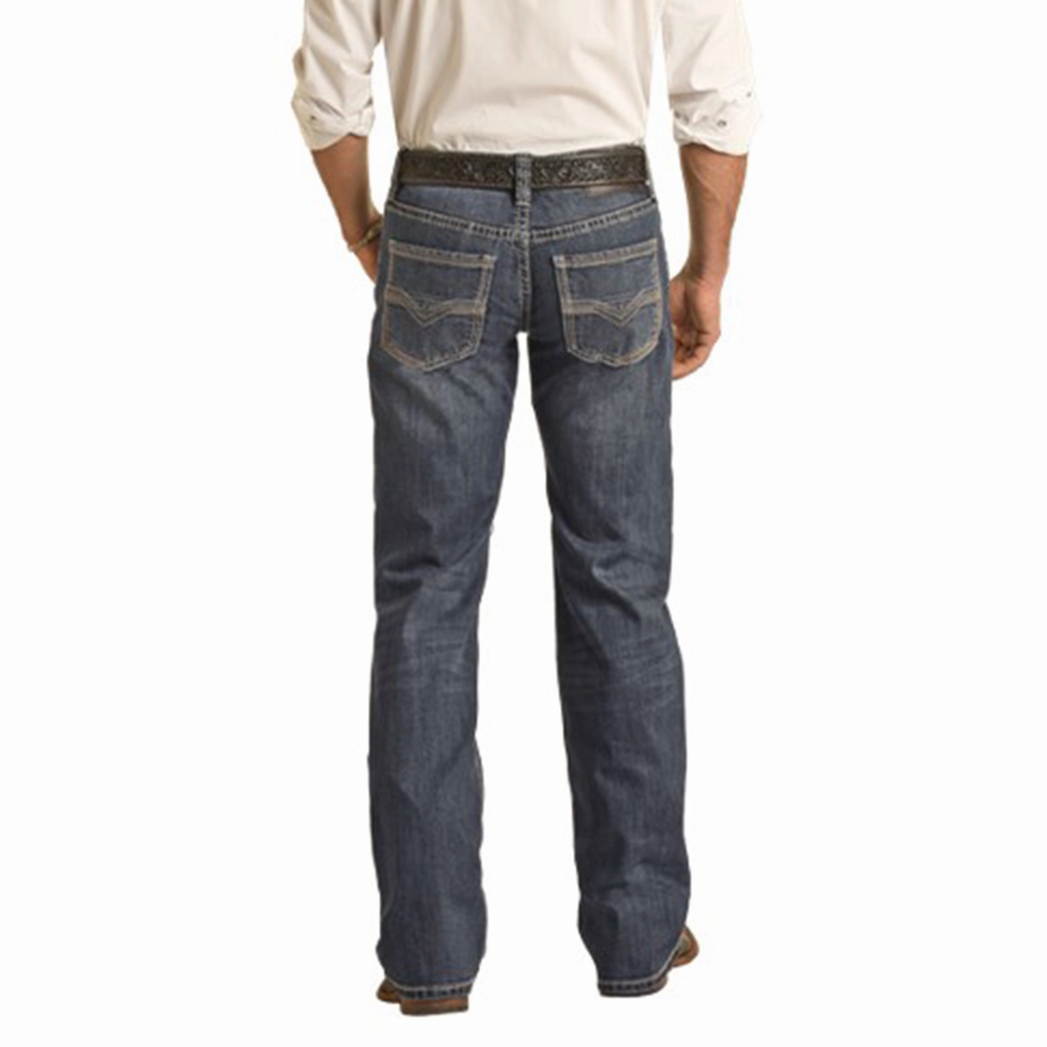 Outdoor Adventure Stylish Family Style Youth Style Weekend Style Rainy Day Rock & Roll Men's Dark Wash Pistol Jean