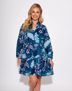 Balanced Lines Jude Connally | Monaco Dress in Falling Floral Peacock