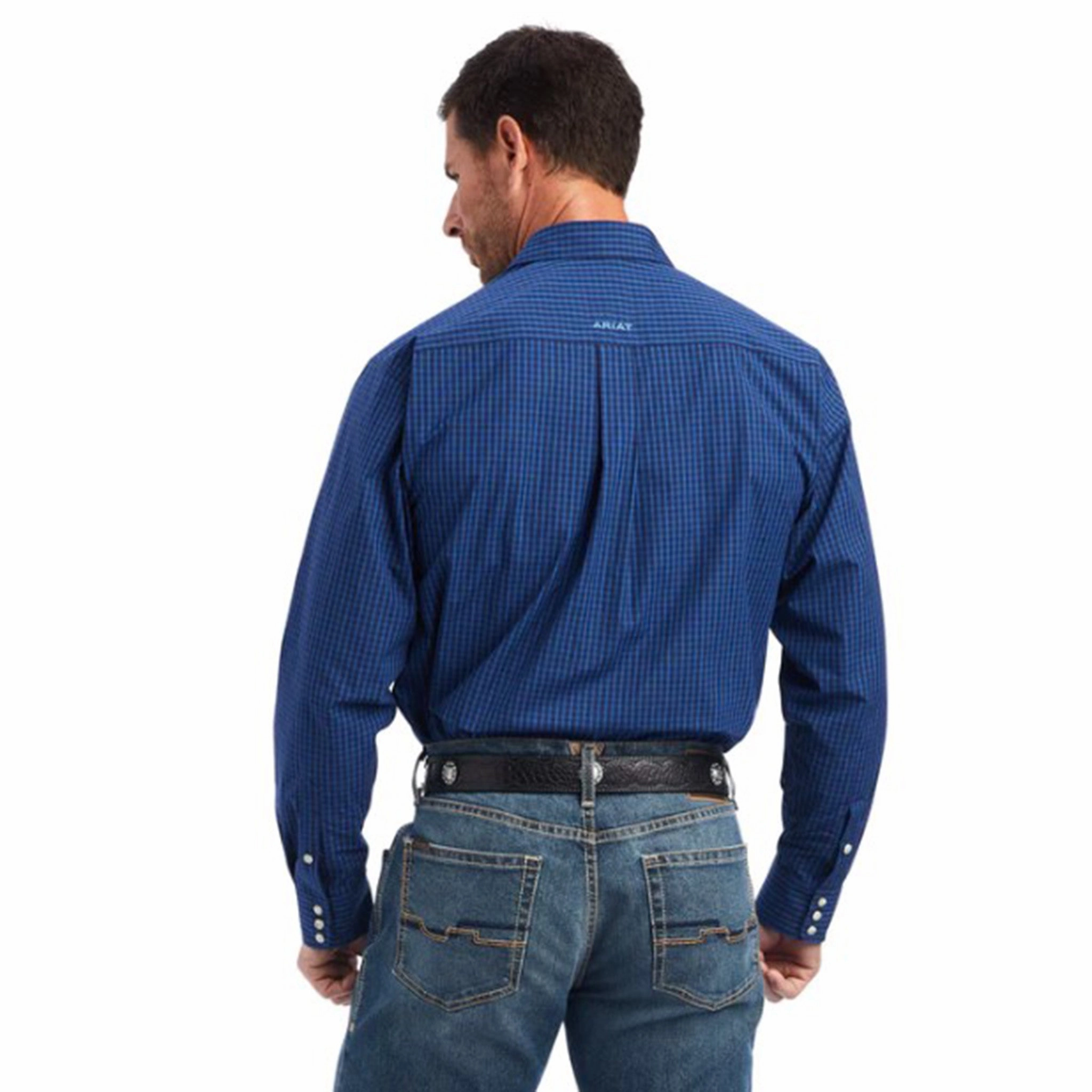 Ariat Men's Blue Classic Snap Shirt Shimmer Effect