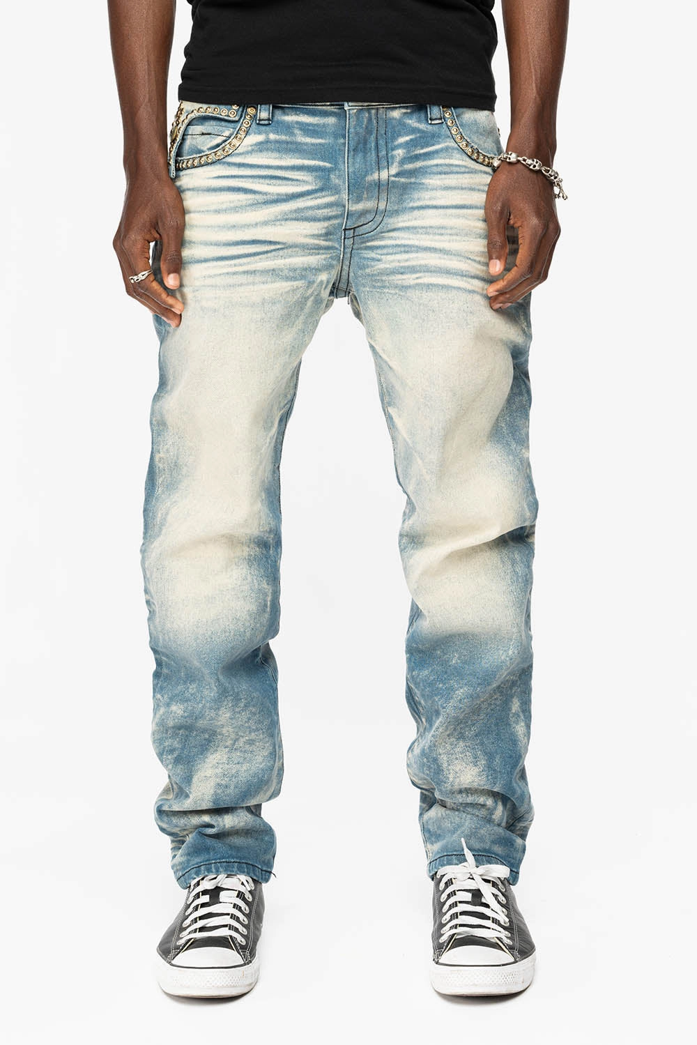 Home Comfort Teen Outfit WESTERN  STRAIGHT LEG JEAN IN OMAHA TAN  WITH SUEDE POCKET EMBELLISHED WITH CRYSTALS/ STUDS