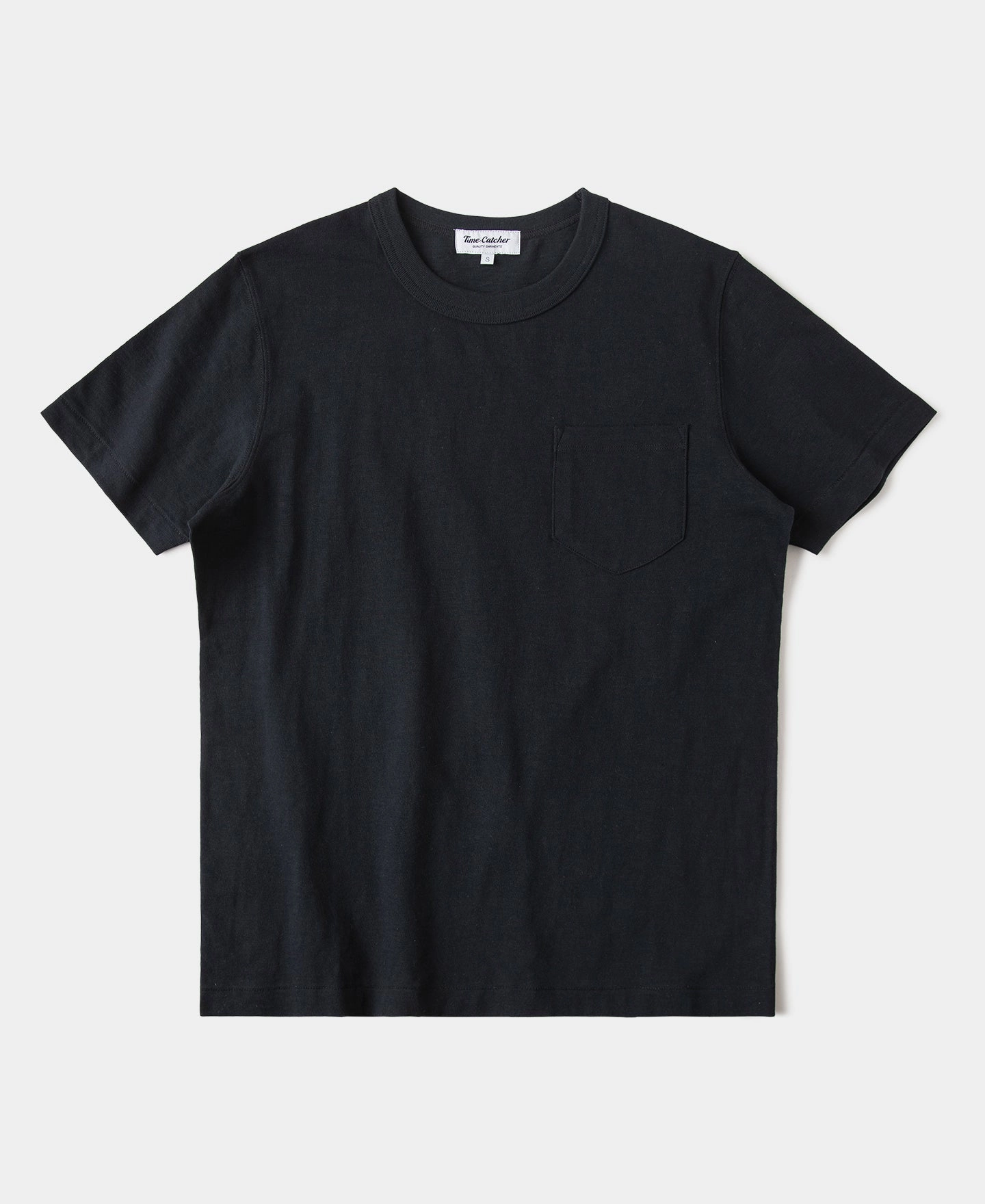 Holiday Outfit Style 7.4 oz Slub Cotton Loopwheel Tubular Pocket T-Shirt - Black