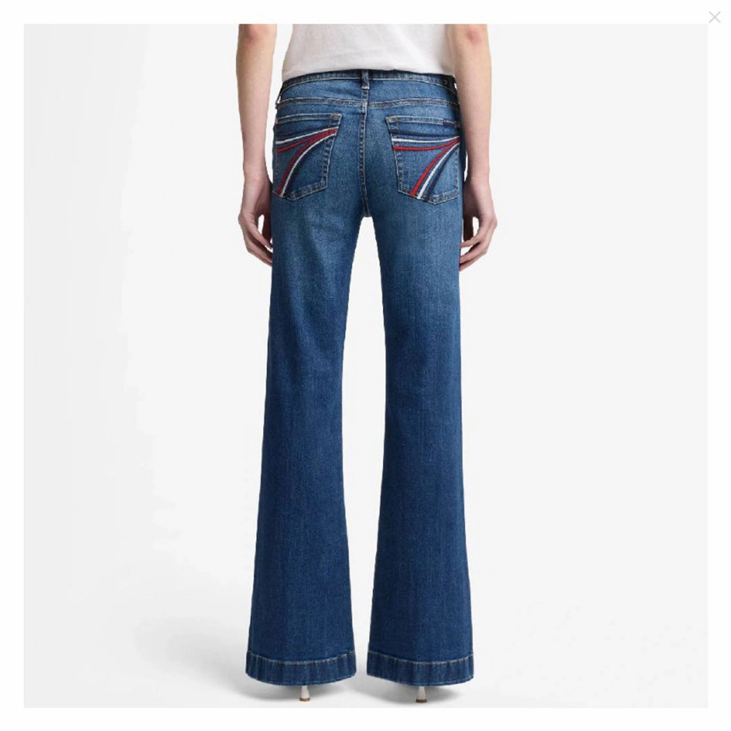 Seven for all Mankind Medium Wash Royalty Red, White, & Blue Dojo Trouser Smooth Comfort