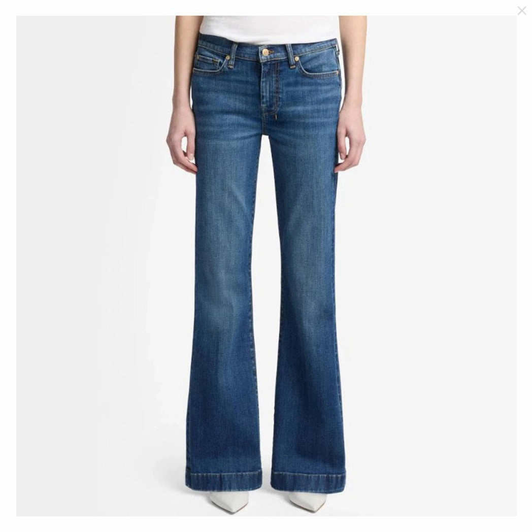 Easy Pairing Seven for all Mankind Medium Wash Royalty Red, White, & Blue Dojo Trouser