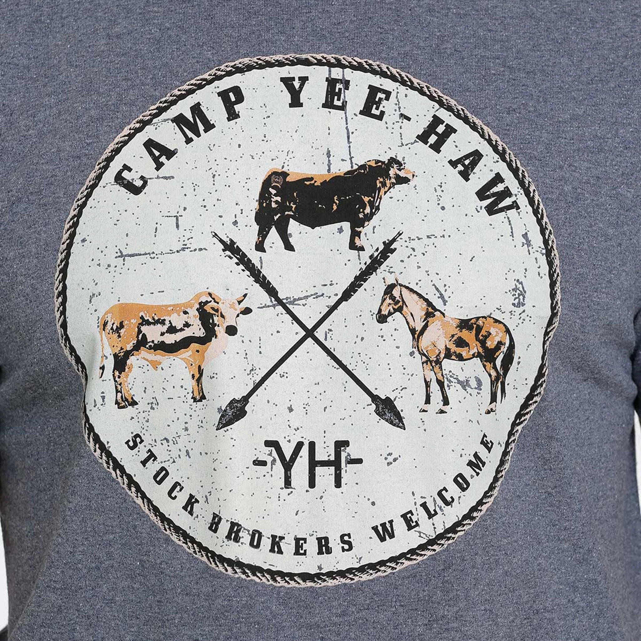 Cinch Men's Stock Broker Tee Lace Accent