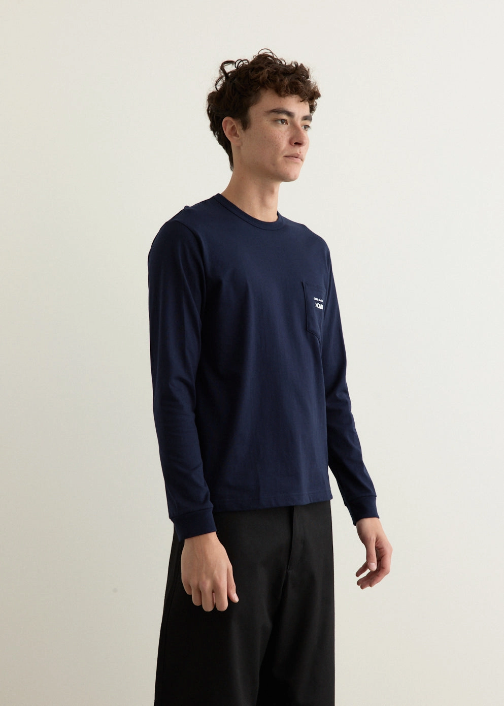 Garment Print Long-Sleeve T-Shirt Sporty Style