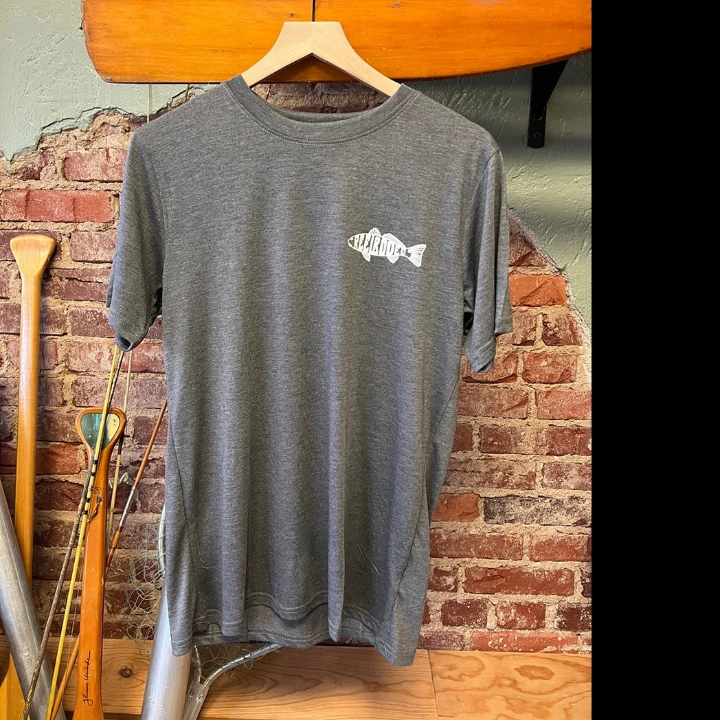 Sporty Style Hooded Option Reel Rodeo Outdoors Buffalo Rider T-Shirt Grey