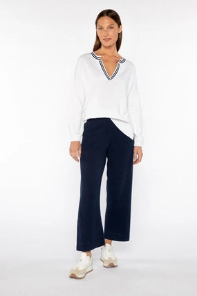 Warm Essentials Comfortable Stretch Gathered Sleeve Splitneck