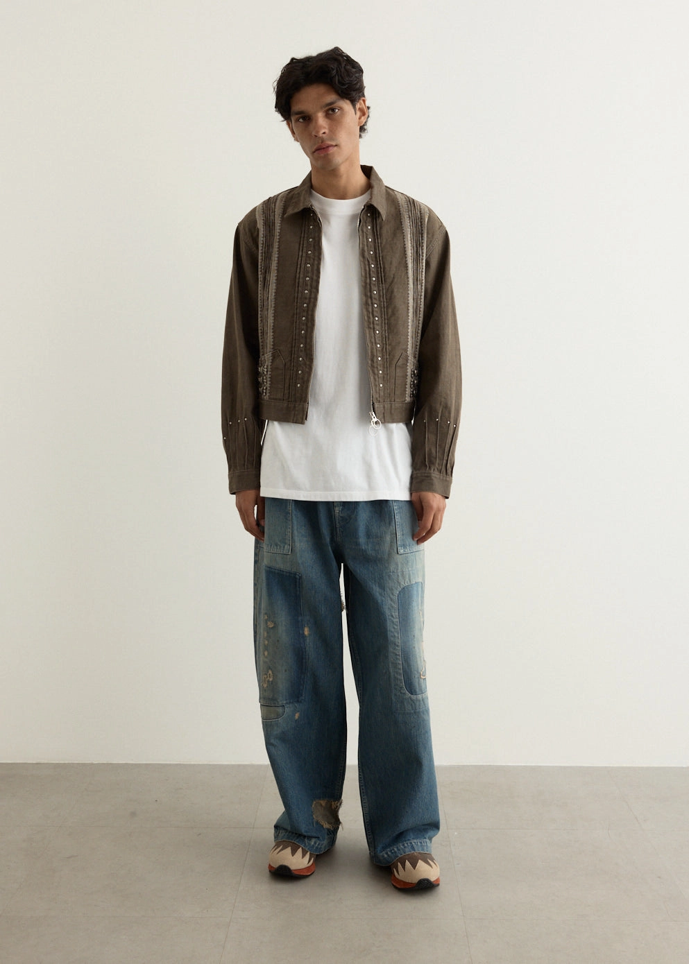 Sporty Layers 14oz Denim FATIGUE Baggy Pants (RUSHFIELD Remake)