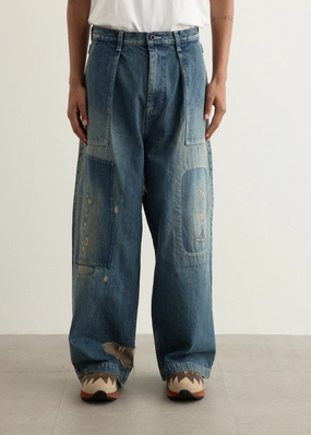 14oz Denim FATIGUE Baggy Pants (RUSHFIELD Remake) Slimline Fit