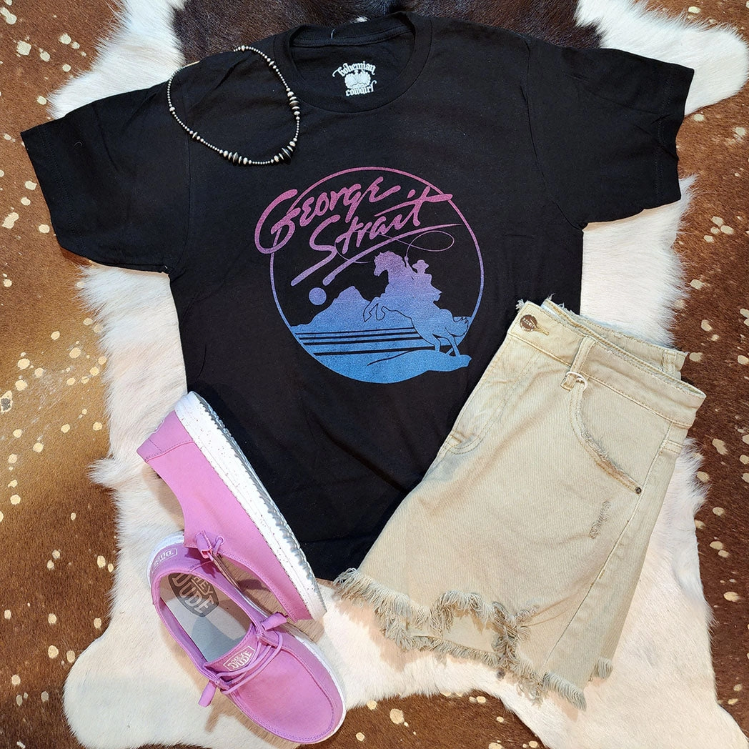 George Strait Neon Retro Tee AntiStaticTreatment