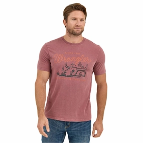 Wrangler Men's Mineral Wash Graphic Tee Versatile Styling