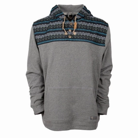 Quick Access Closures Noise Free Zipper STS Ranchwear Men's Ryland Grey Aztec Pullover
