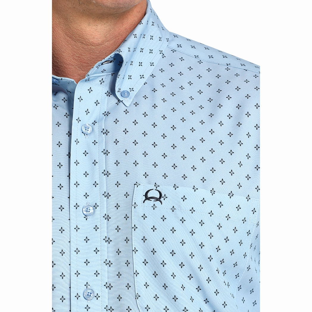 Earthy Hue Minimalist Fit Cinch Men's Arenaflex Light Blue Shirt