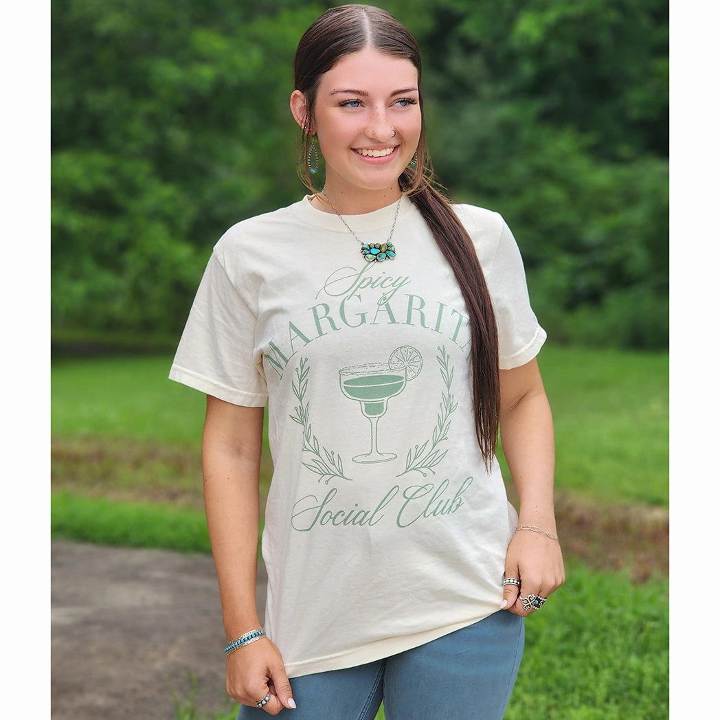 Double Stitched Hems Golden Rose Women's Spicy Margaritas Tee