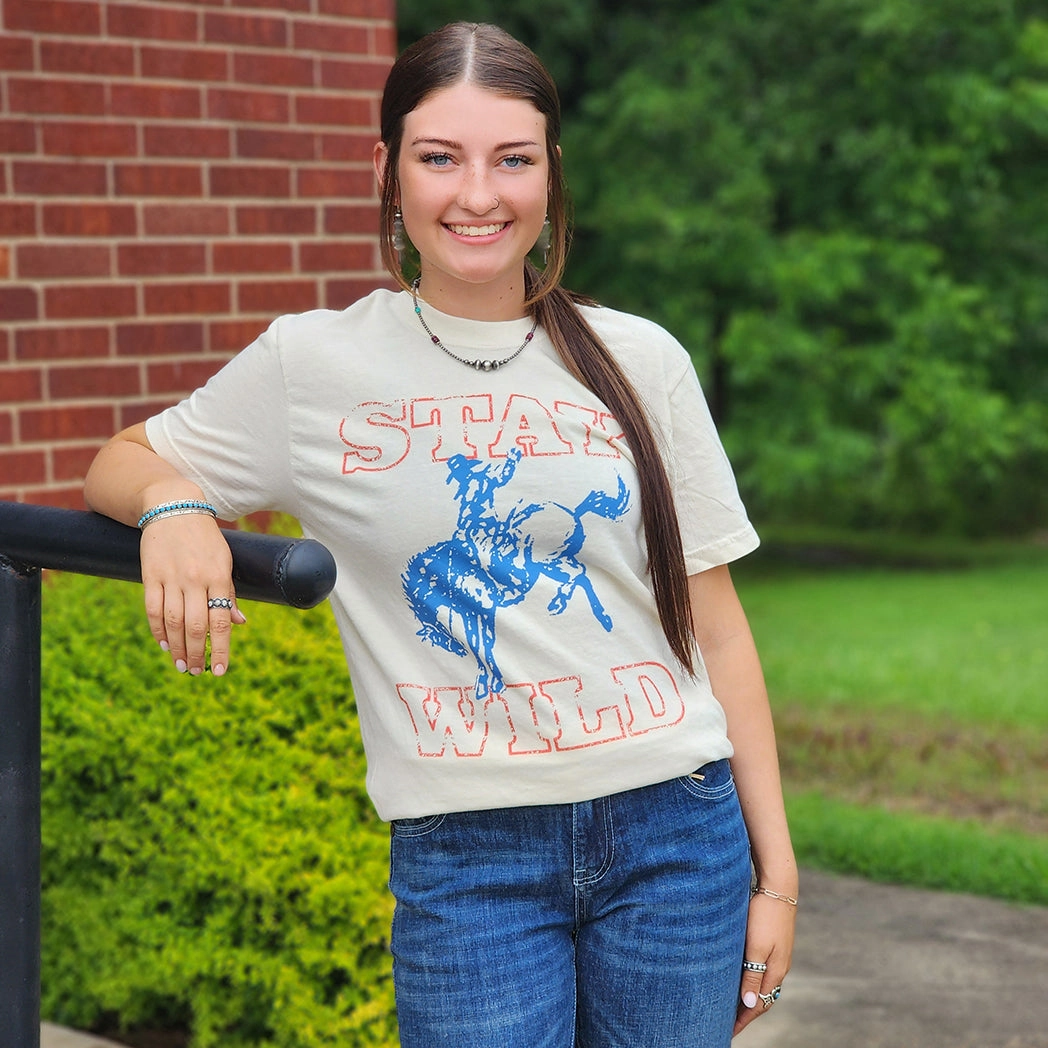 LowMaintenance Golden Rose Women's Stay Wild Tee