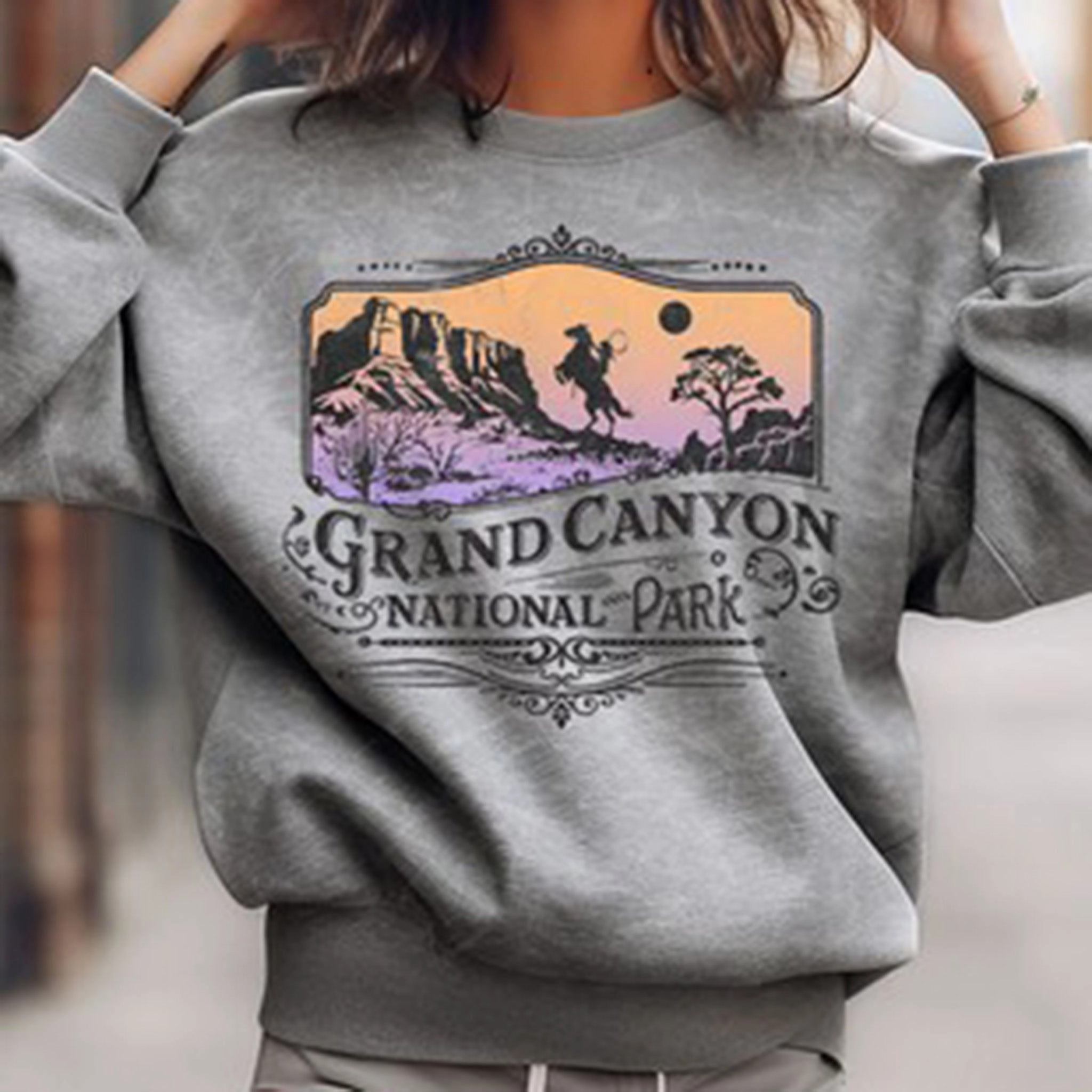 SoftBrushed Double Chest Pocket Grand Canyon Mineral Grey Sweatshirt