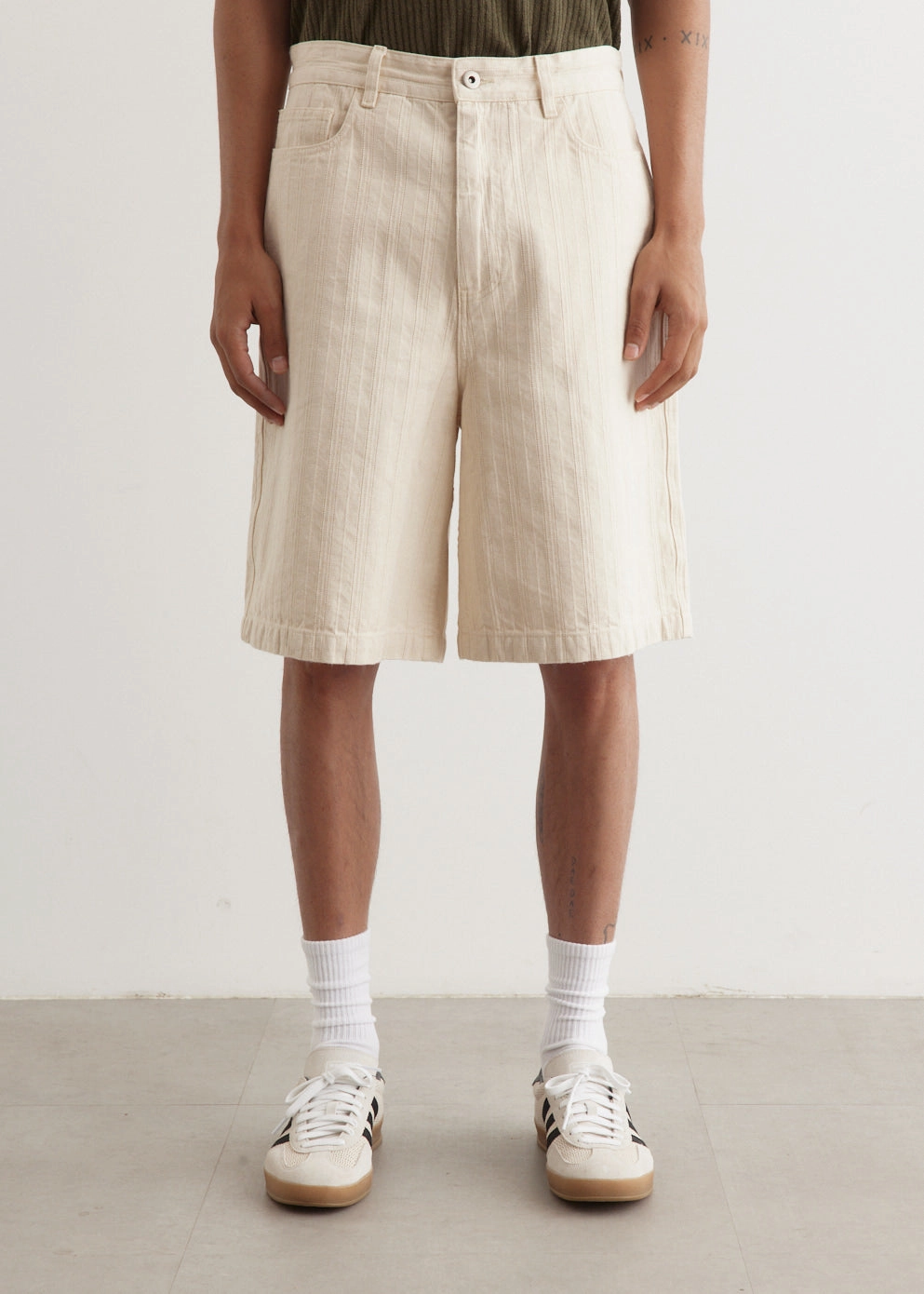 Fiction Baggy Shorts Retro Style Quick Access Zip Pockets