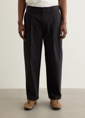 Deep Tuck Pressed Pants Eco Dye Process Comfortable Stretch