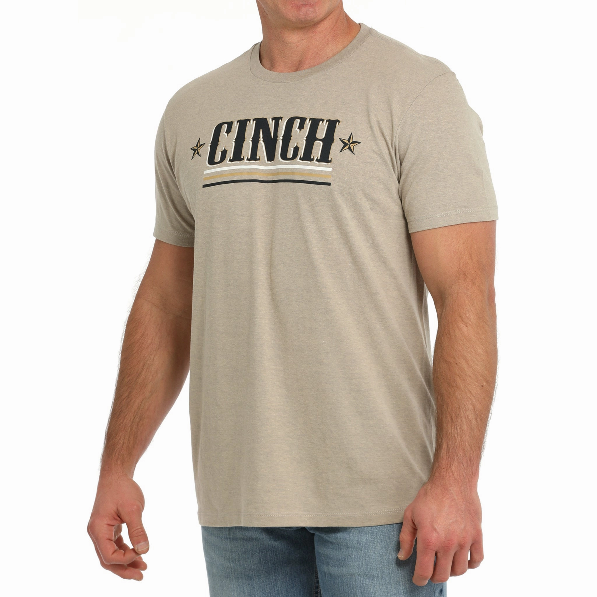 Relaxed Comfort Reinforced Buttonholes Cinch Men's Cream Tee