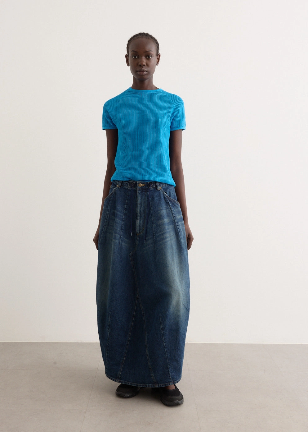 High Rise H.D. Jean Skirt