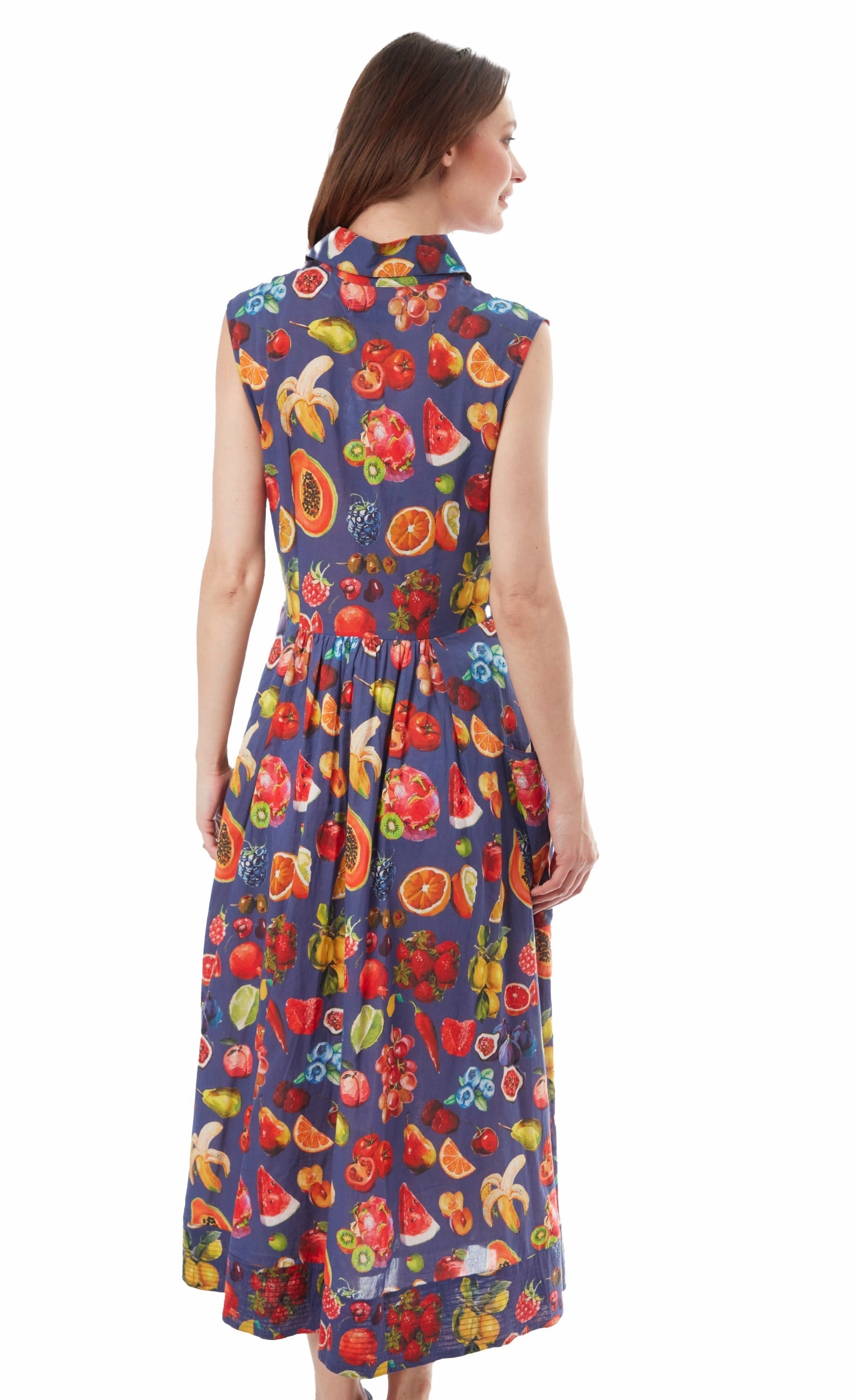 Sea Island Dress - Fruit Print Chic Waist Regular-fit