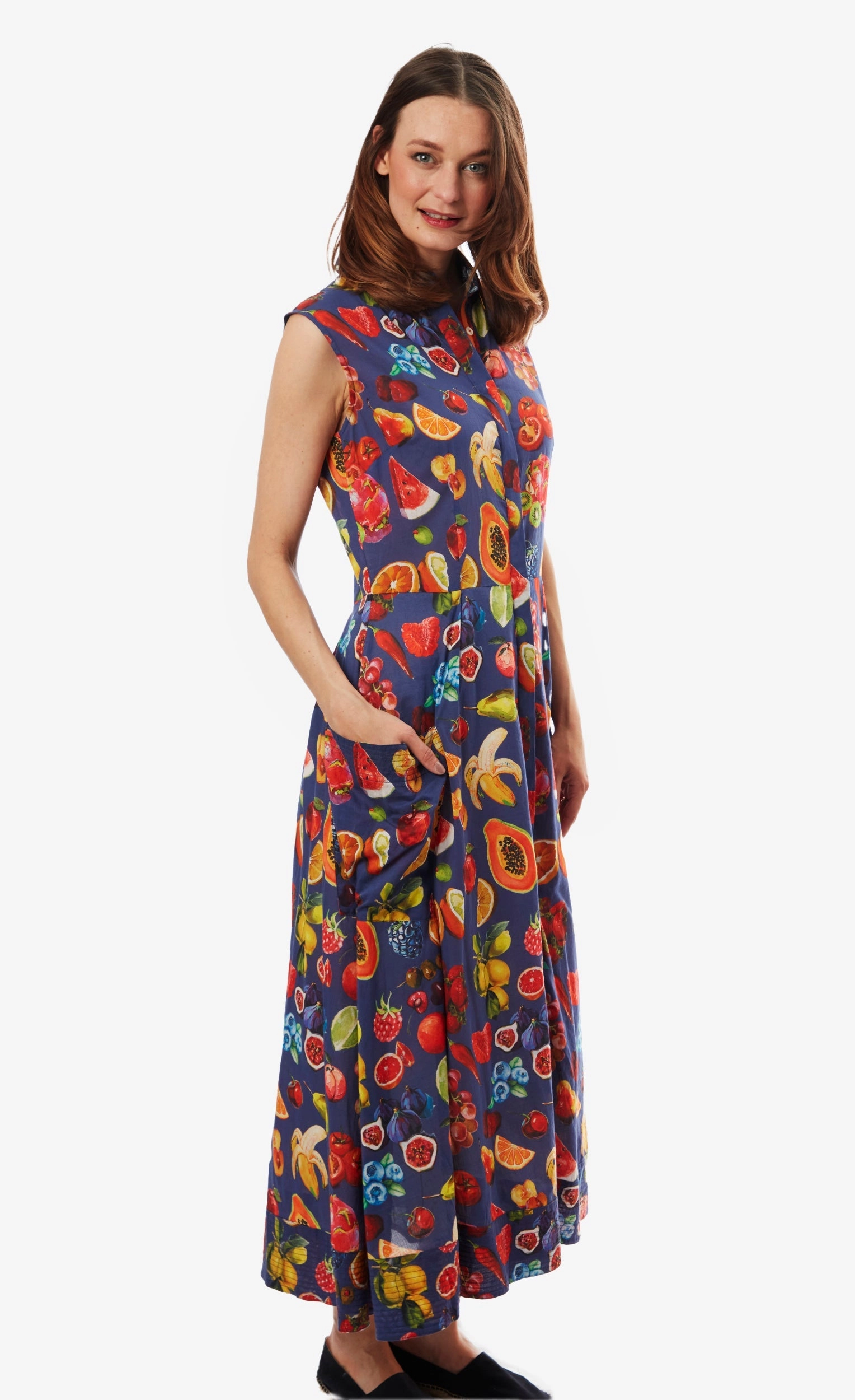 Sea Island Dress - Fruit Print vacation look