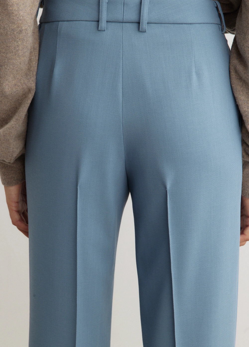 Hard Twist Wool Dobby Slacks Lightweight Layer Sleek Appearance