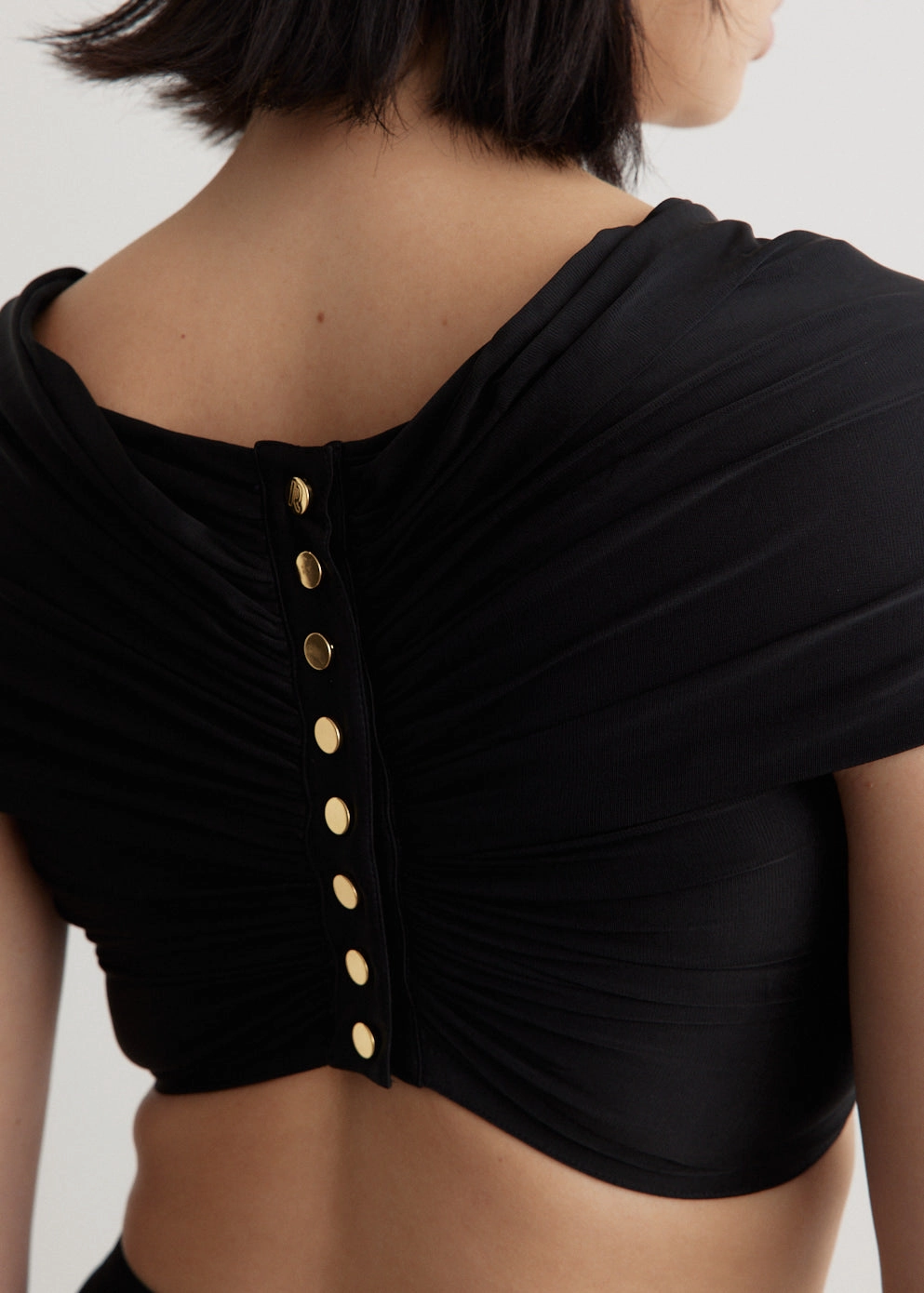 Flexible Shoulder Construction Neutral Colors Haut Top