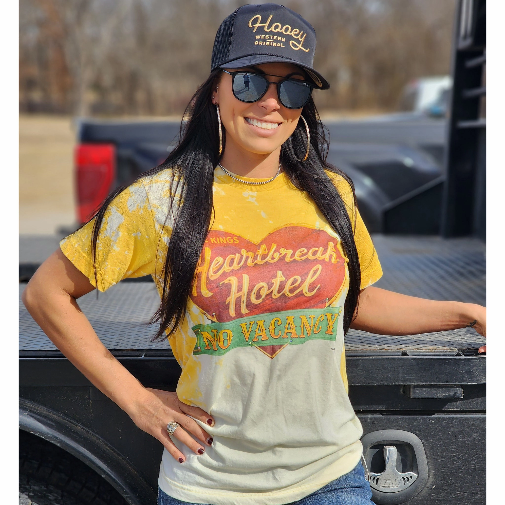 Heartbreak Hotel Acid Wash Tee UltraFineMesh Stretch Fit Engineering