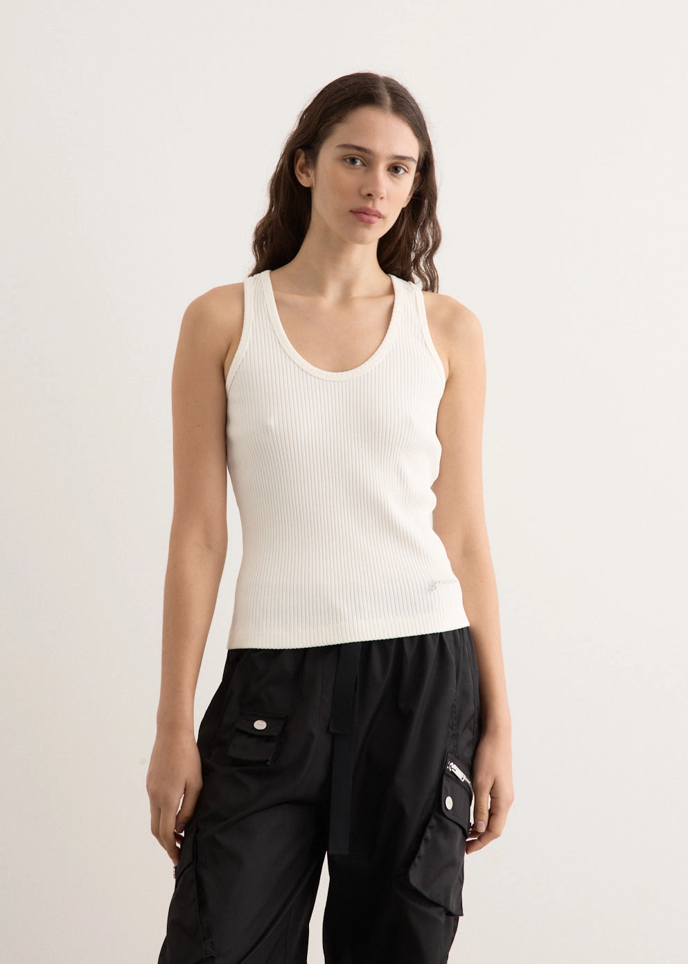Elegant Heavy Rib Jersey Tank Top