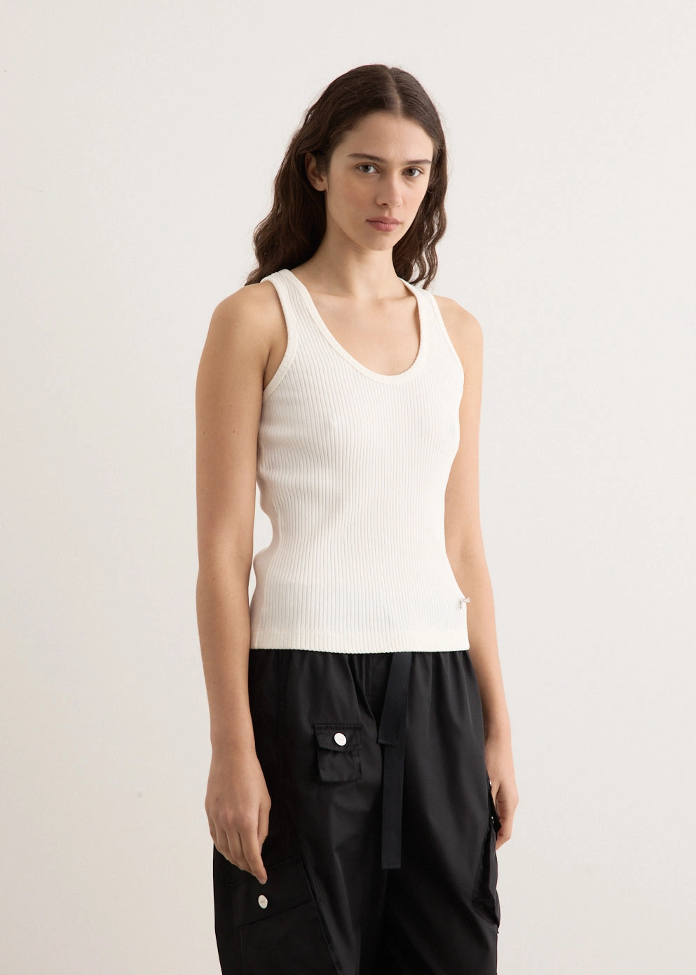 Heavy Rib Jersey Tank Top Non Bulky Insulation