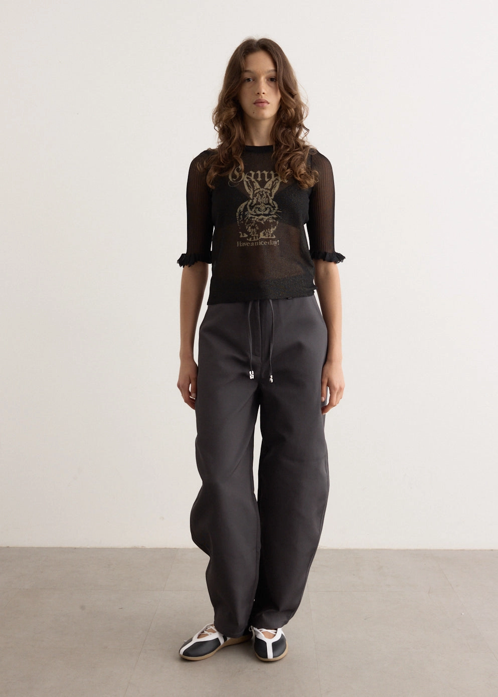 Heavy Twill Curved Pants Seamless Waistband Fit Comfort