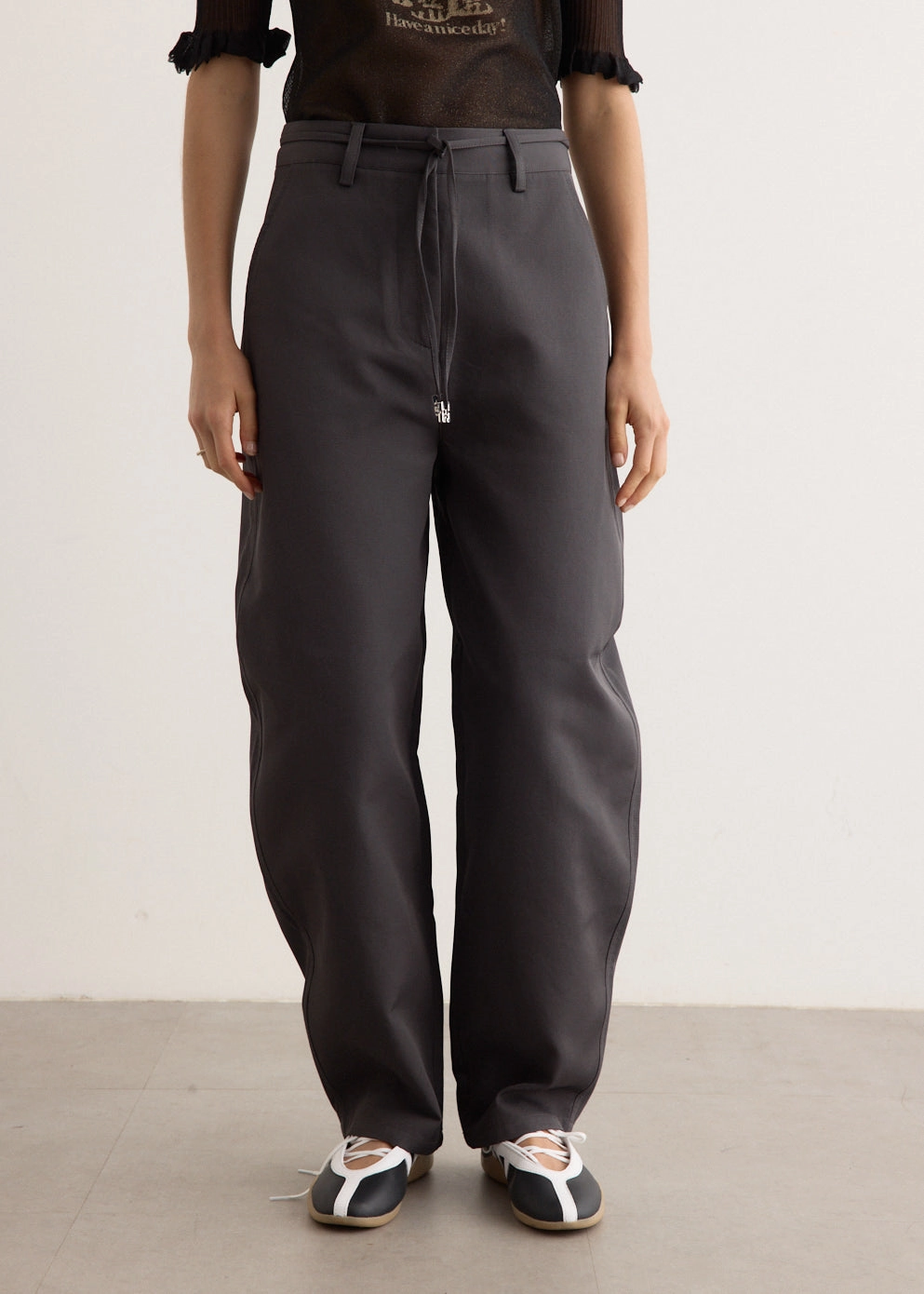 Heavy Twill Curved Pants Reflective Trim Functional Comfort Wear