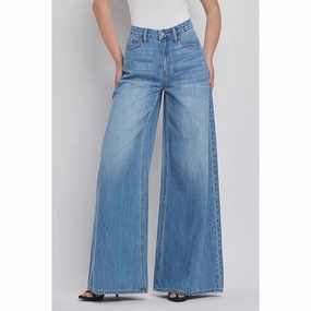 Simple Detail Weekend Warrior Smooth "Olivia " Super High Rise Wide Leg Jeans