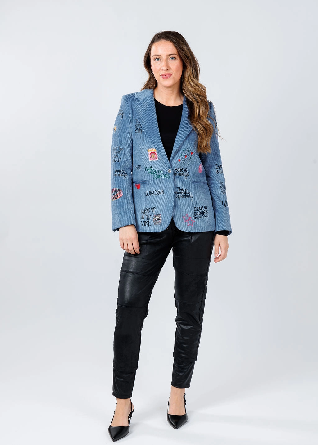 NonPill Surface Treatment WindproofBarrierTechnology Helen Corduroy Jacket Tencel Blend Fabric