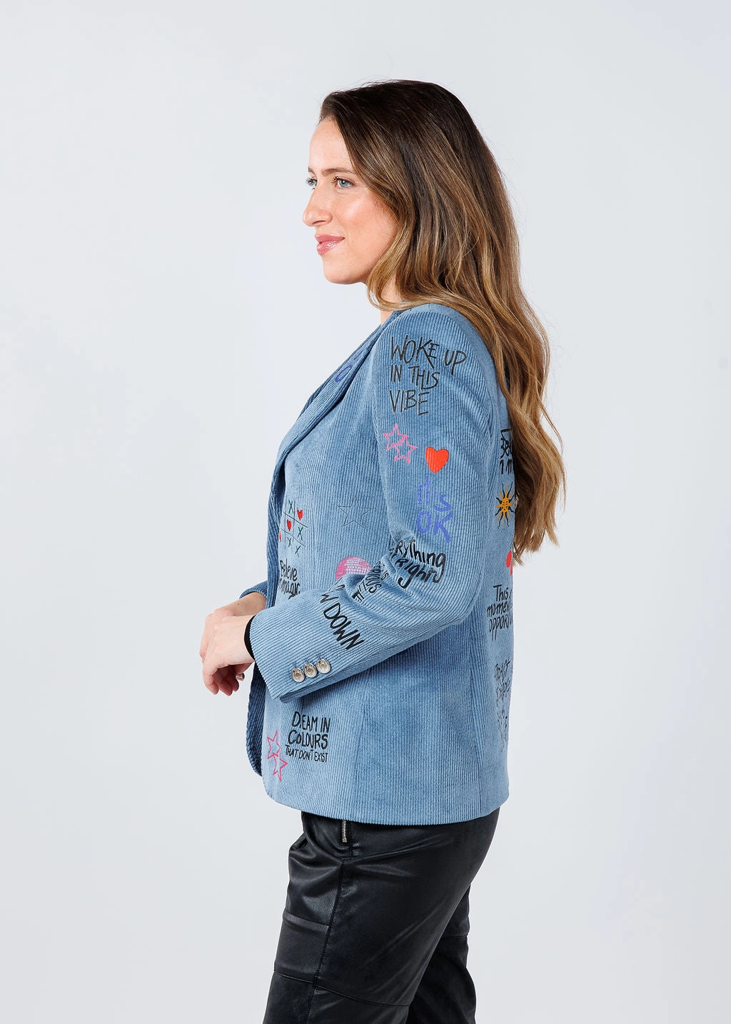 Helen Corduroy Jacket Tencel Blend Fabric RollUpSleeves