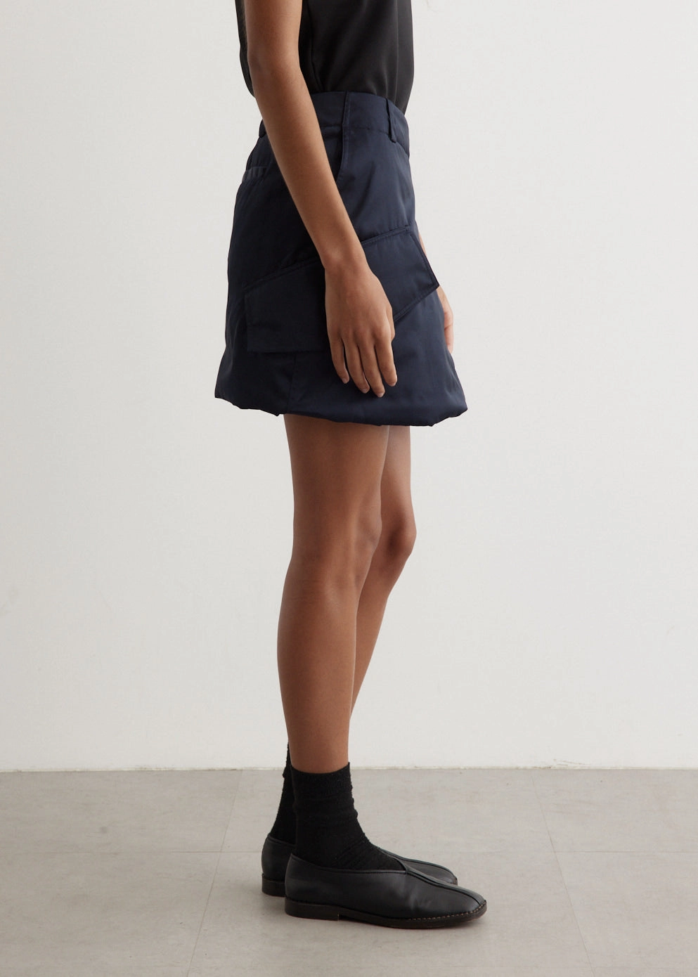 One size fits most Reinforced Hems Padded Cargo Mini Skirt