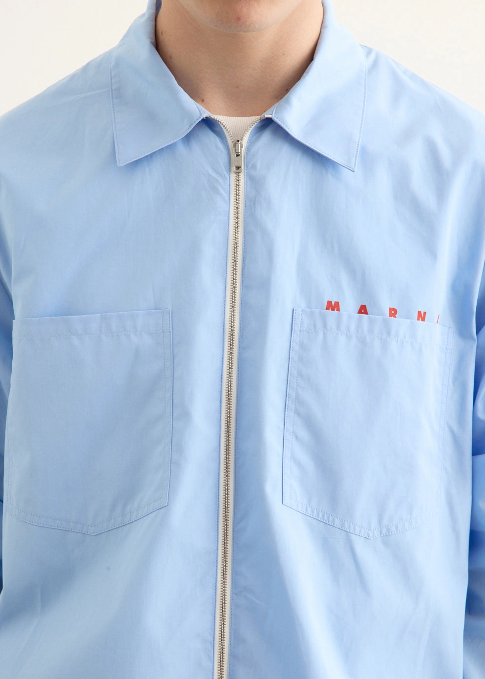 Beach Wear Plus Size Logo Long Sleeve Zip Shirt