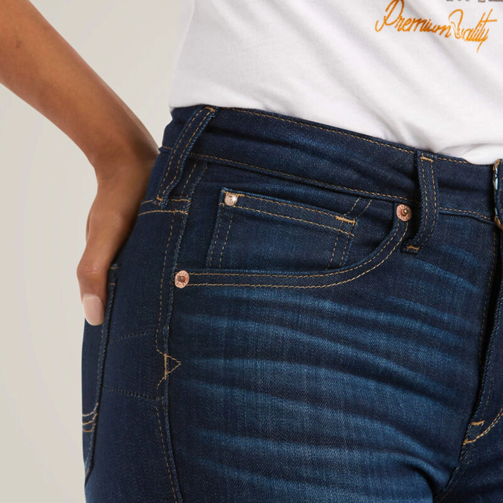 Ariat Women's R.E.A.L. Ballary Boot Cut Stretch Road Trip Brunch Outfit Durable Weave