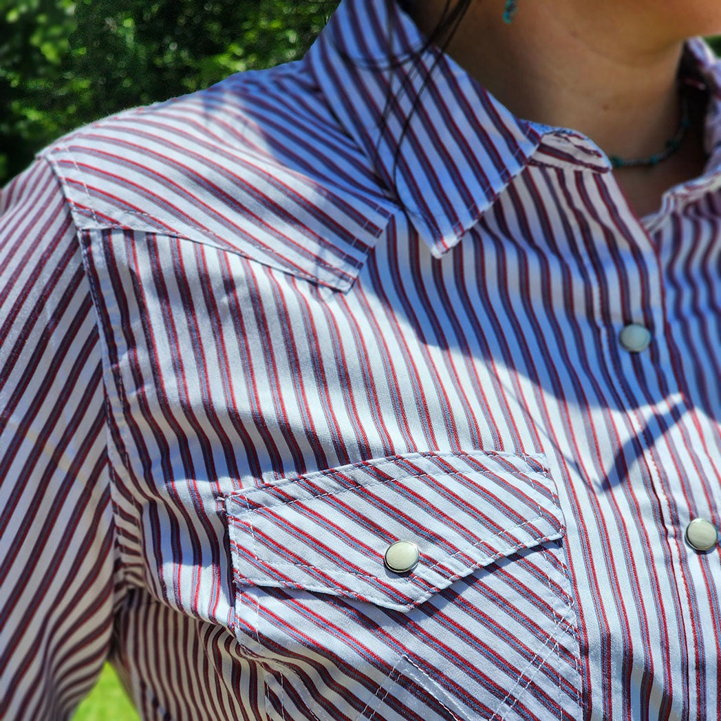 Wrangler Women's Retro Pearl Snap Shirt HypoallergenicFibers Thermal Regulation Fabric