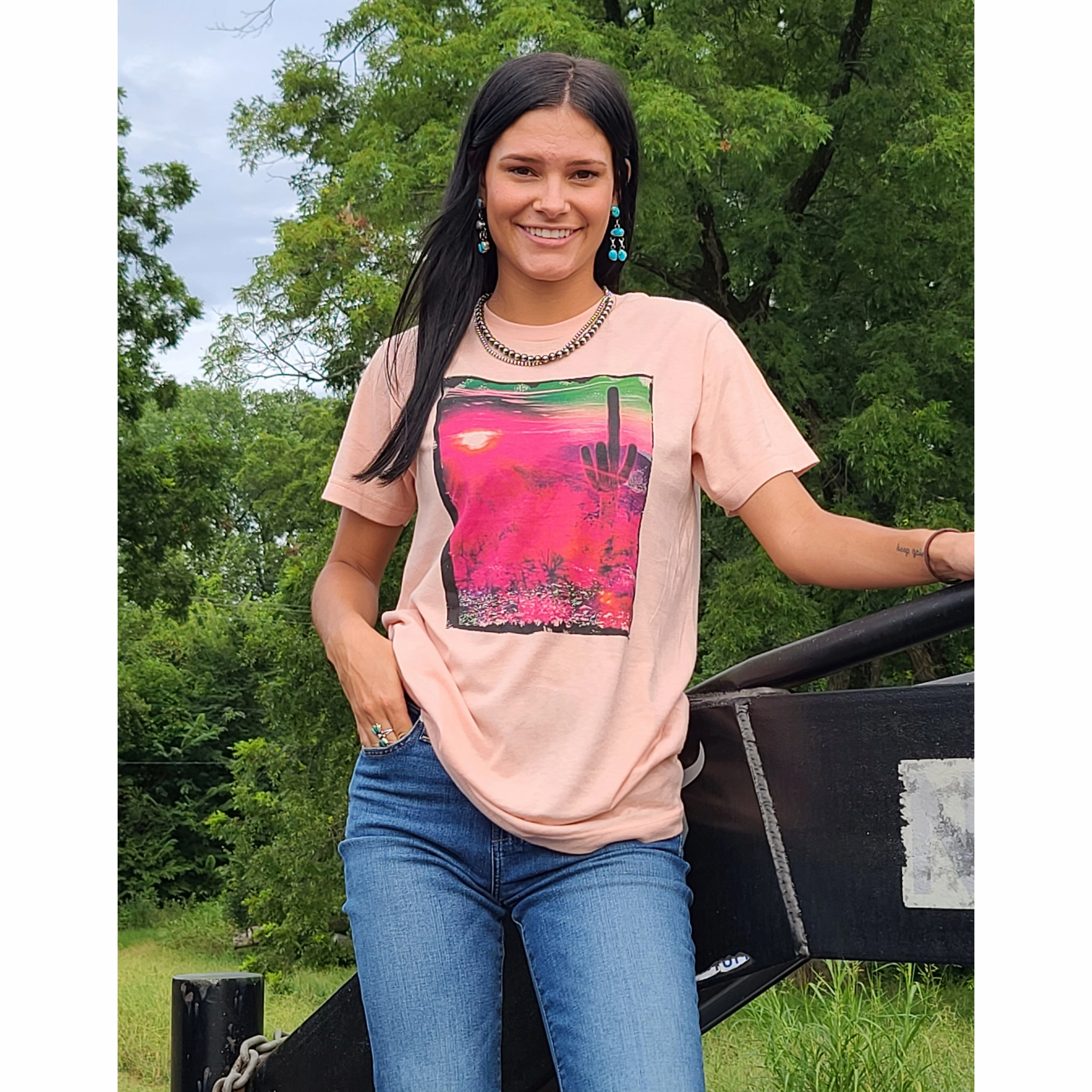 Friction Resistant Finish Cactus Sunset Tee