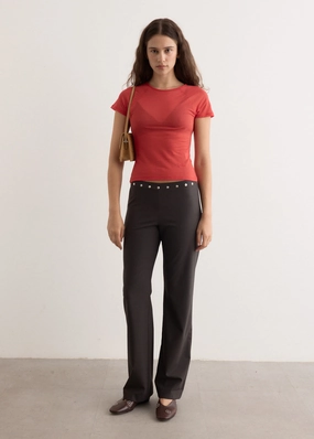 Recyclable Fabric Blend Dain Snaps Trousers