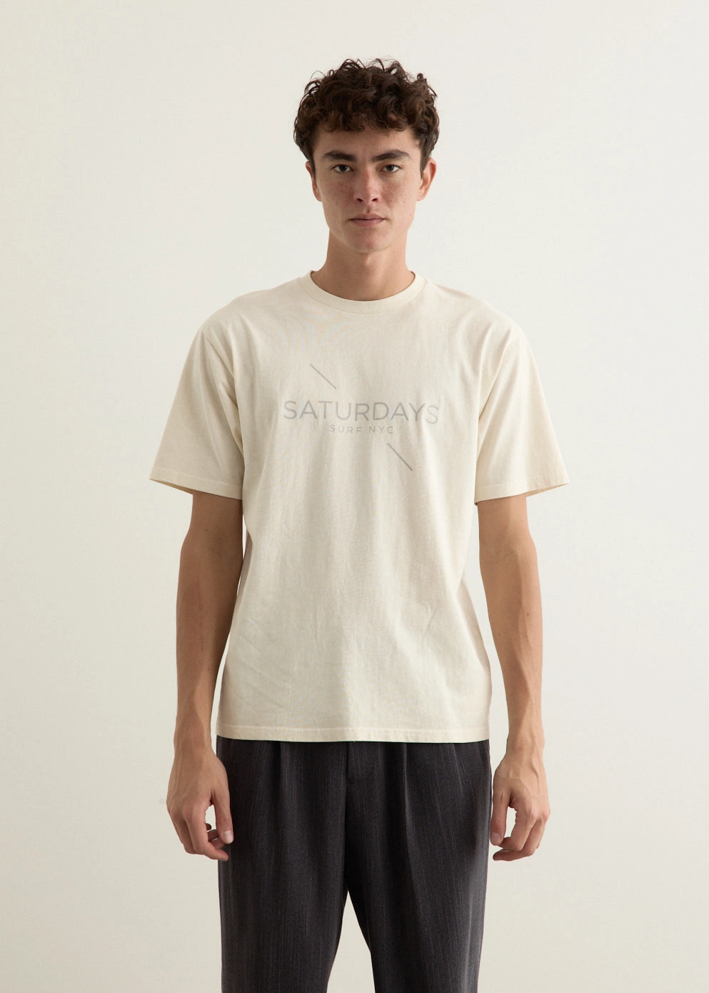 Abstract print Breezy Design Surf Pigment Dye Short Sleeve T-Shirt